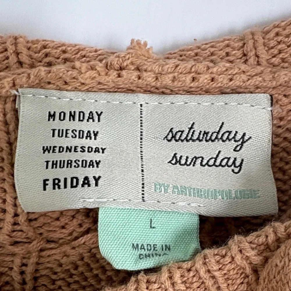 Anthropologie Saturday Sunday Sweater Ellyn Cable Knit Set - Picture 2 of 11